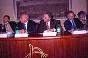 2000 - Roma, conferenza sul turismo di Alleanza Nazionale, Bono con Gustavo Selva e il prof. Vertullo