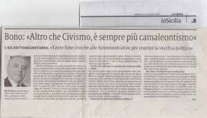Risposta al Sindaco di Palermo sul "Civismo Politico"