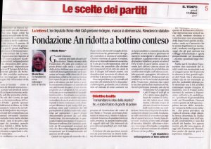 Articolo di Bono sul cupio dissolvi della Destra in Italia