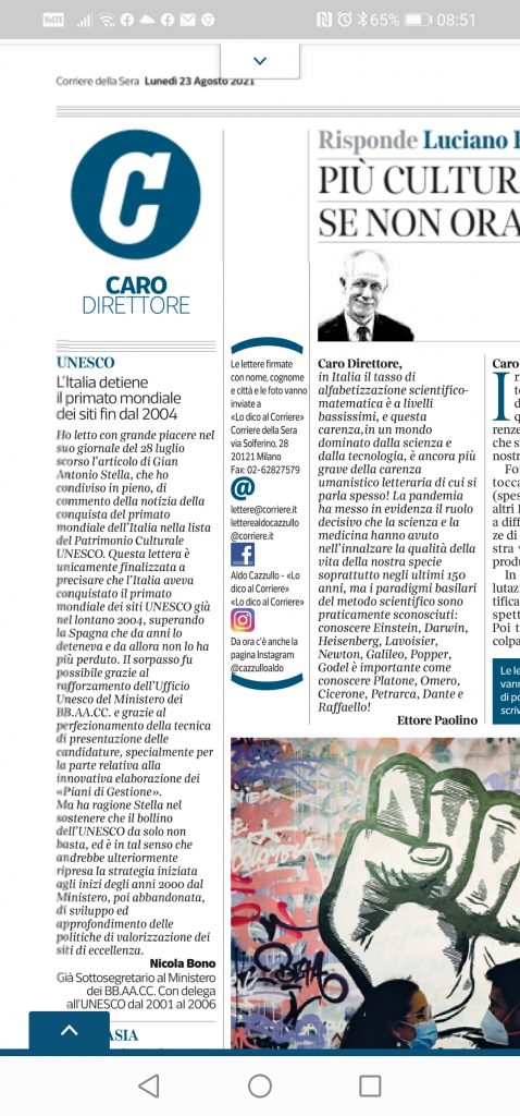 La conquista del Primato dell'Italia nella lista del Patrimonio UNESCO