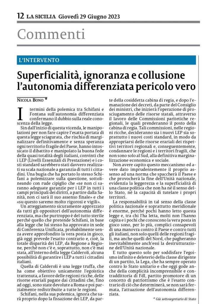Scontro verbale tra Schifani e Fontana sull'Autonomia Differenziata